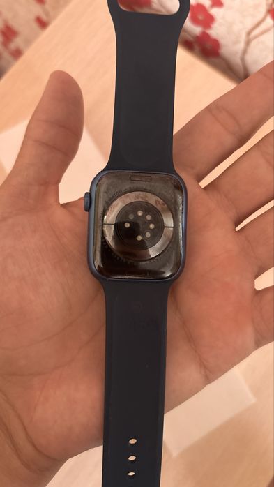 Apple watch 7 поколение синем цвете
