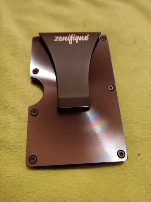 Portofel slim zenifique® din Aluminiu, carduri si cash, protectie RFID