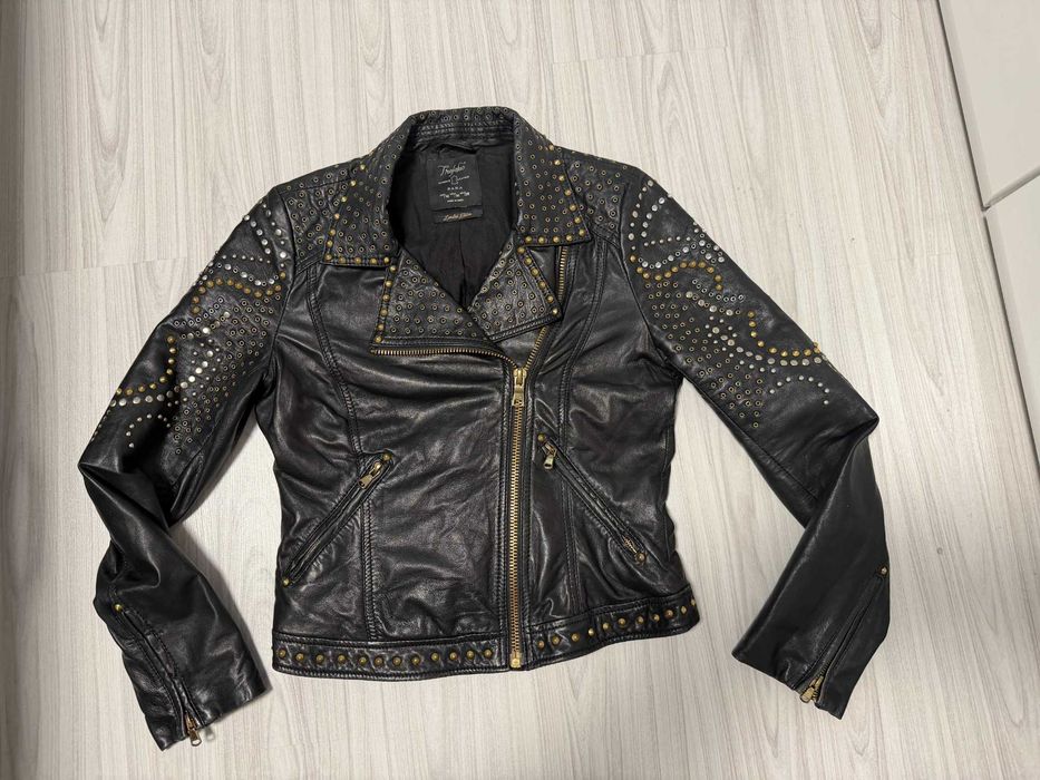 ''ZARA''оригинално дамско кожено яке М размер