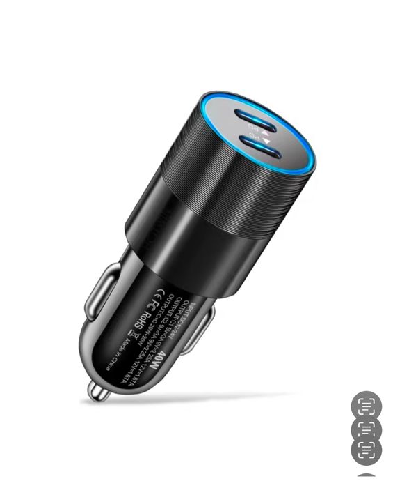 Incarcator Dual Type C Fast Charge Auto Pentru Telefon