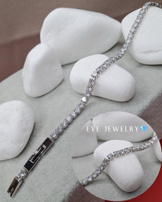 Bratari Tennis placate cu aur 14K si pietre din zirconiu