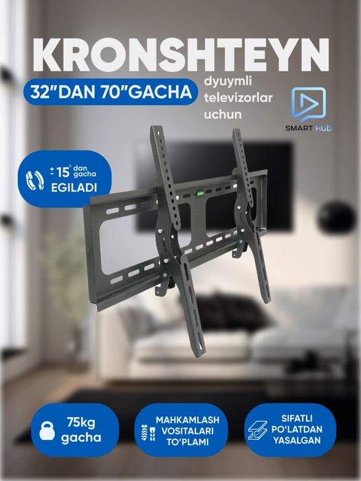 Tv kronshteyn televizor kronshteyni montaj o'rnatish va yetkazib beris