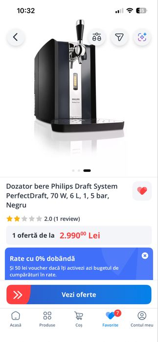Dozator bere Philips perfect draft