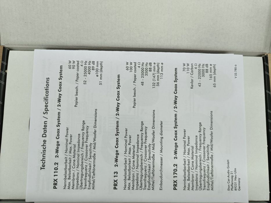 Vand difuzoare (boxe) auto 100mm Eton PRX 110.2