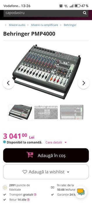 Vând mixer pmp 4000