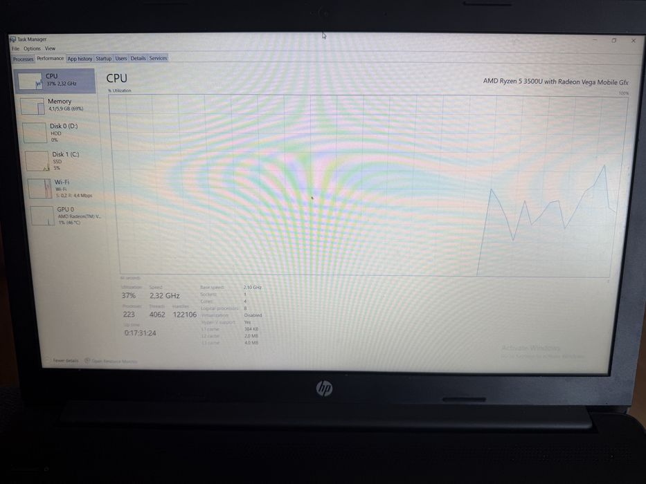 Laptop HP Ryzen 5 3500u