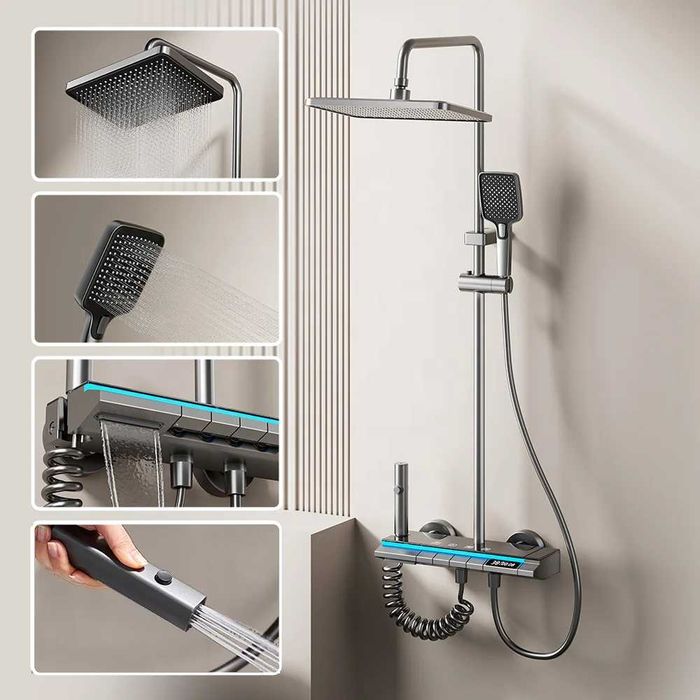 Модерен интелигентен душ с дисплей и LED подсветка D55