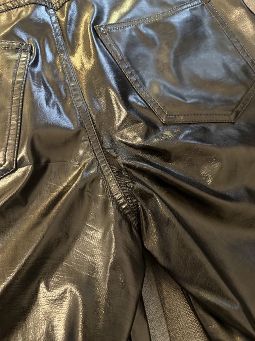 Тениска Saint Lurent/ Потник Balmain / Латексов панталон We11done