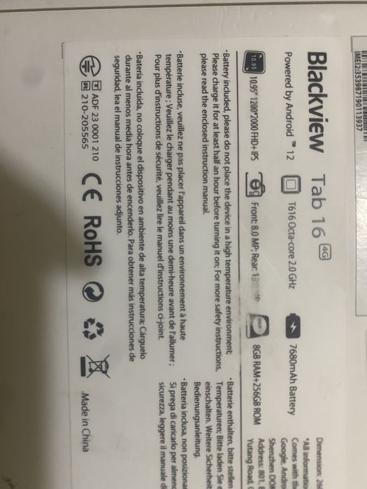 blackview planshet 256 gb