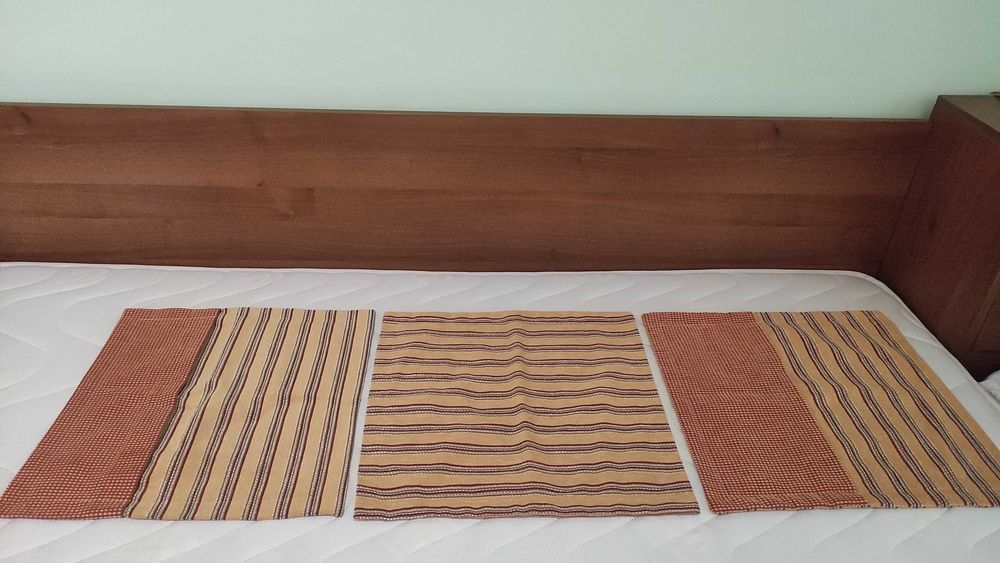 3 бр. калъфки за декоративни възглавници с цип-плътна материя