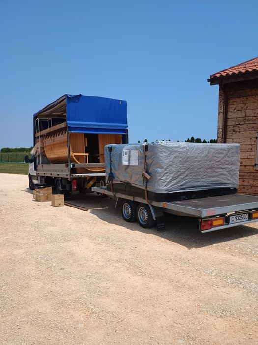 Транспортни услуги с падащ борд с 8 палетен бус до 1,6 тон