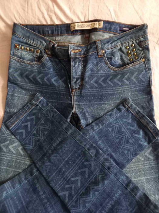 Jeans blugi dama Trafaluc Zara mar EUR 36 lung ext 100cm talie normala