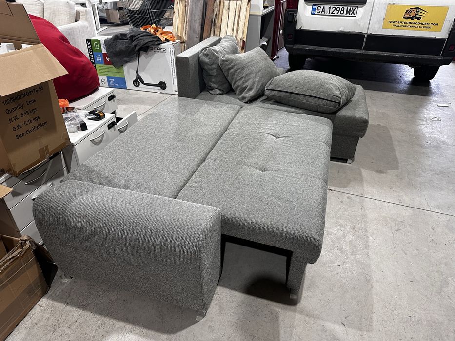 Ъглов разтегателен диван с функция сън – 260×160 см