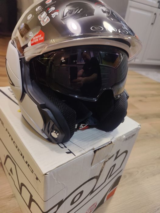 Vand casca airoh rev19 grey matt flip up