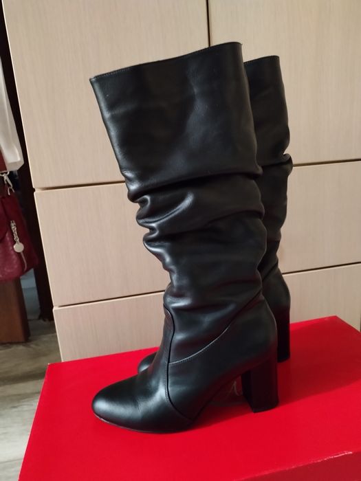 Cizme piele negre noi 39