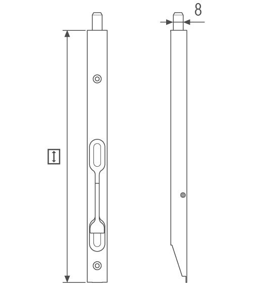 Шпингалет Compact AGB