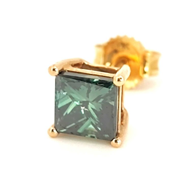 Cercel aur roz 14k cu diamant natural 0,7ct