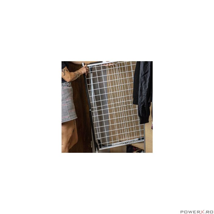 Uscator de rufe metalic, 4 aripi pliante, suport umerase, 27m, Sepio