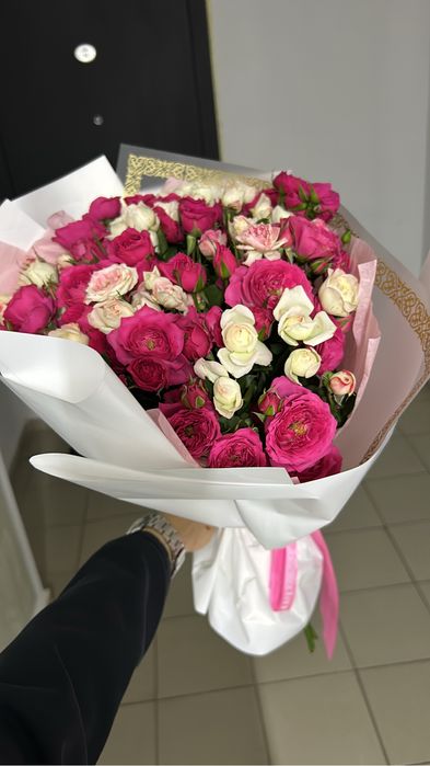 цветы, кустовые розы