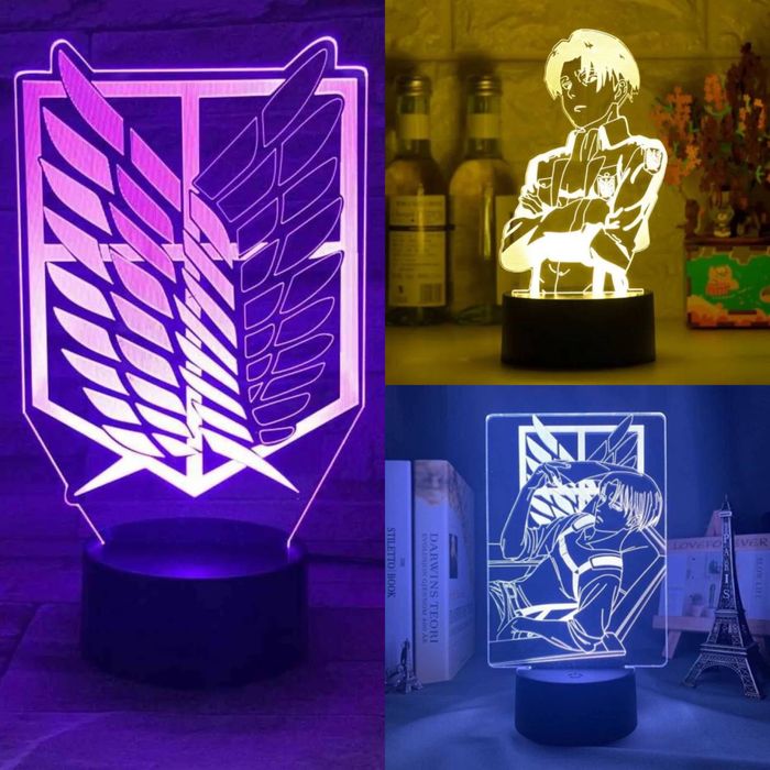 Светильники Аниме One piece , Genshin Impact , Атака на титанов