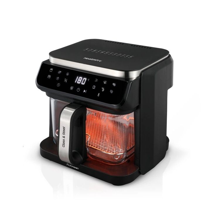 Нов фритюрник Air Fyer  Rohnson R-2890 5,5 литра стъклен