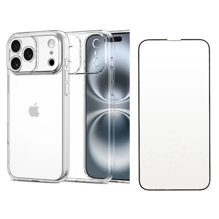 Iphone 17 AIR PRO PRO MAX Husa Simple Clear + Folie Sticla Esd Clear