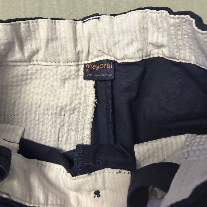2 perechi pantaloni scurți bej și bleumarin, Mayoral, 5 ani
