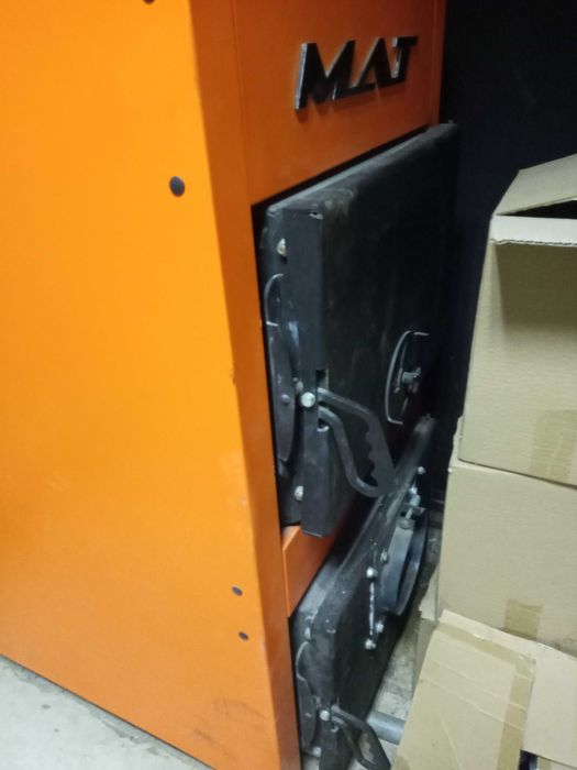 Котел на твърдо гориво МАТ- 55 kw с пелетна горелка Грейко RB 30 kw