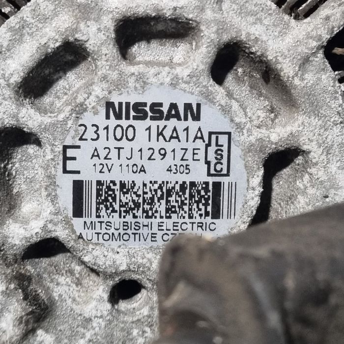 Alternator Nissan Juke 1.6 B - 117CP 1598CC HR16DE Euro5 (1451) Benzina ...