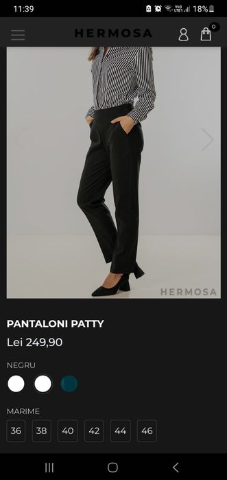 Pantaloni Hermosa office marime 38 noi cu eticheta
