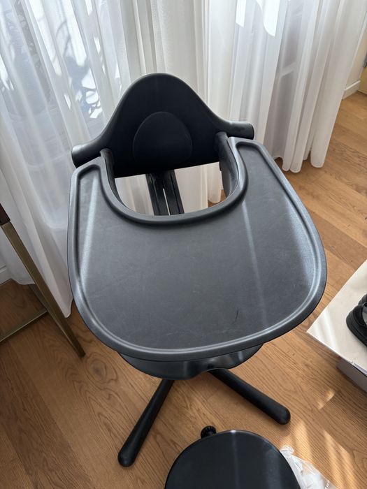Scaun de masa copii / bebelusi - Stokke Nomi - lemn de fag negru