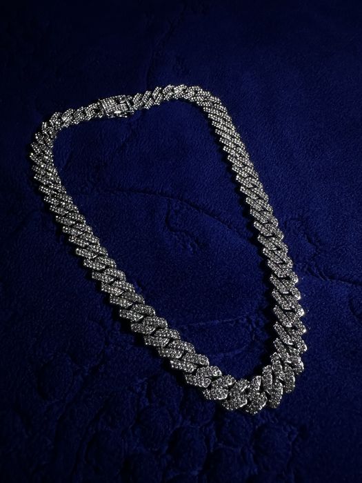 Lant cubanez, ice, fully iced out, hard lock concept, pietre sintetice