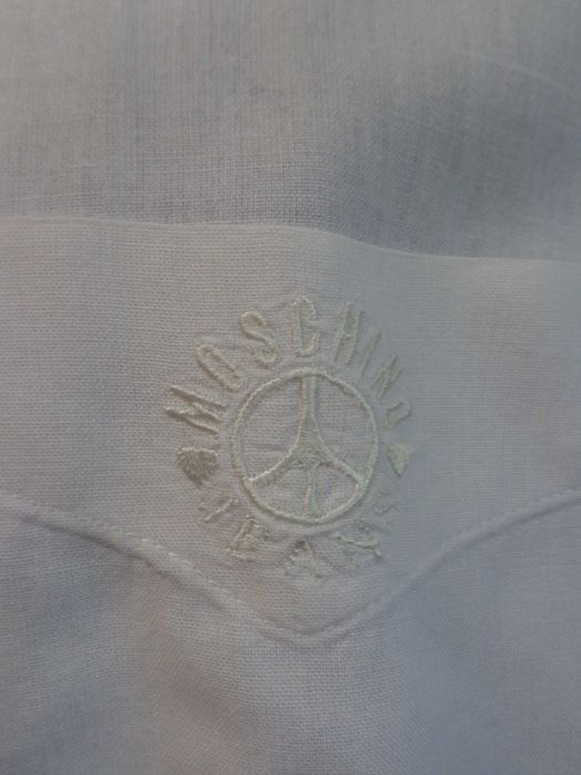 Camasa  vintage Moschino Jeans alba marimea L/XL
