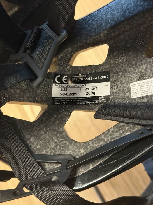 Каска CUBE ROAD RACE black L (58-62)