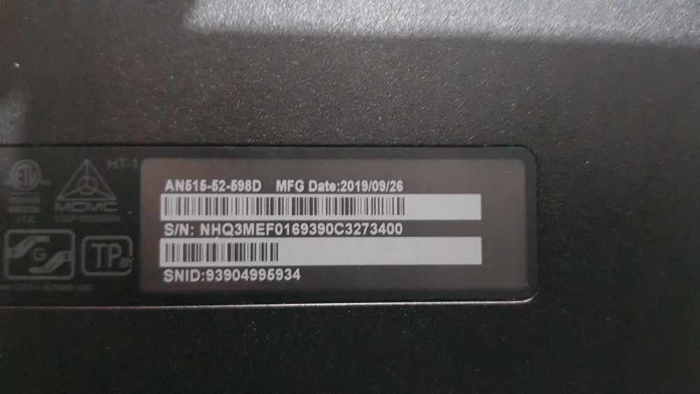 Acer Nitro 5 GAMING-AN515-52-598D,Nou