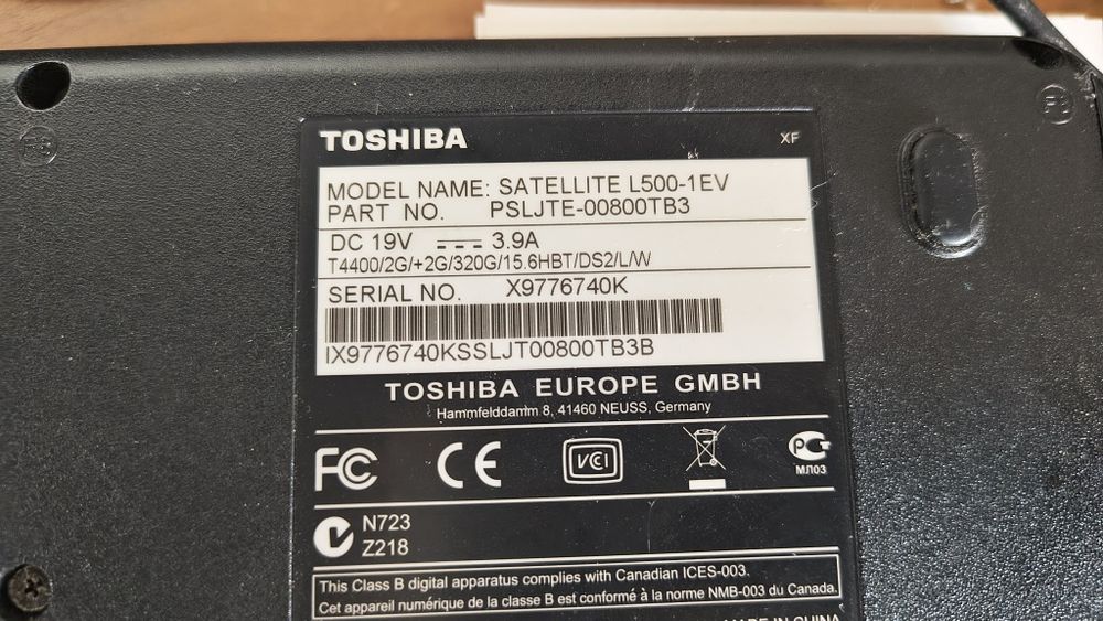 Laptop Toshiba Лаптоп Тошиба