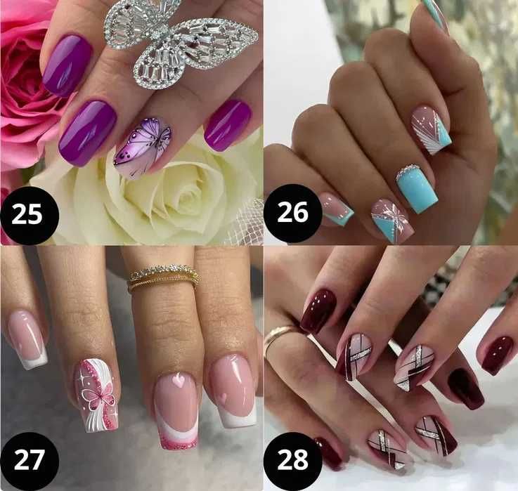 Press on - изкуствени нокти 24 бр. + лепило