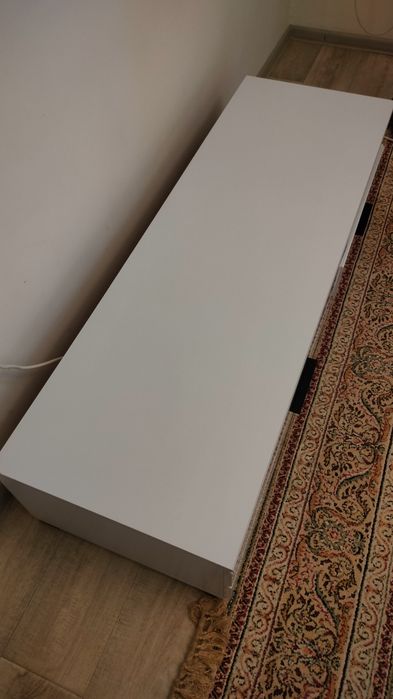 Тумба под ТВ, МДФ глянцевый, белый