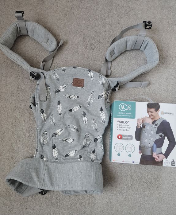 Ергономична раница за Бебе KinderKraft MILO, Сив цвят