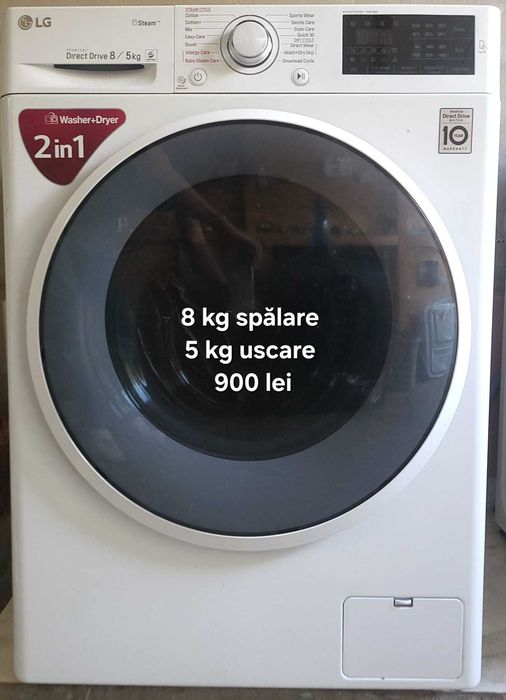 Mașini de spălat rufe (6kg, 7kg, 8kg,9kg,11kg) | Stoarcere 1200-1600 RPM | Prețuri 600 - 1200 Lei