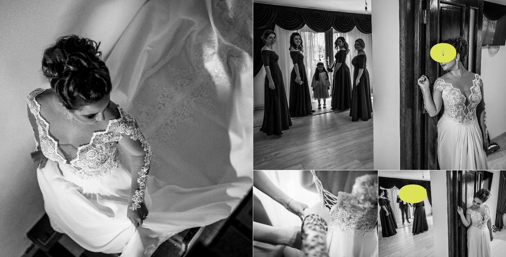 Rochie mireasa  a-line cu maneci