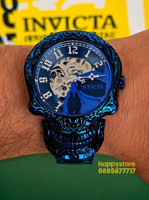 INVICTA Skull blue automatic 51 mm, Инвикта нов ръчен часовник