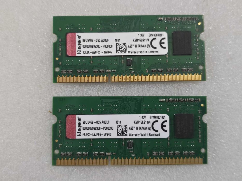 Kit memorie RAM laptop Kingston 8GB (2 x 4GB) DDR3L 1.35V 1600MHz