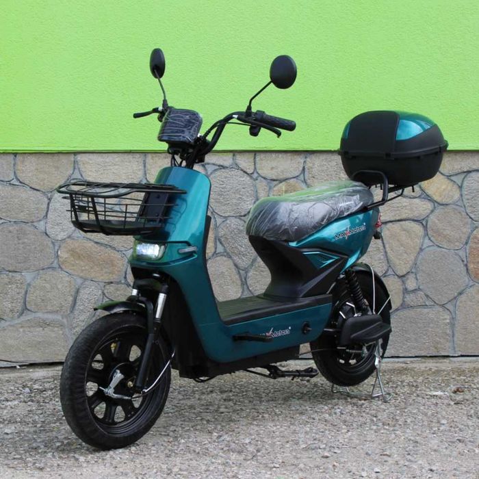 Двуместен електрически скутер с педали AK-Z6, 750W, 48V, N1, Green