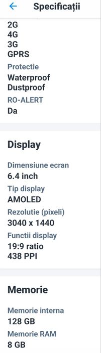 Telefon SAMSUNG S10 PLUS , mem 128, 8 ram