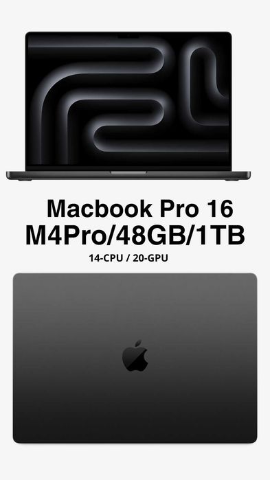 Macbook Pro 16 M4Pro/48GB/1TB/SpaceBlack (14-CPU / 20-GPU)