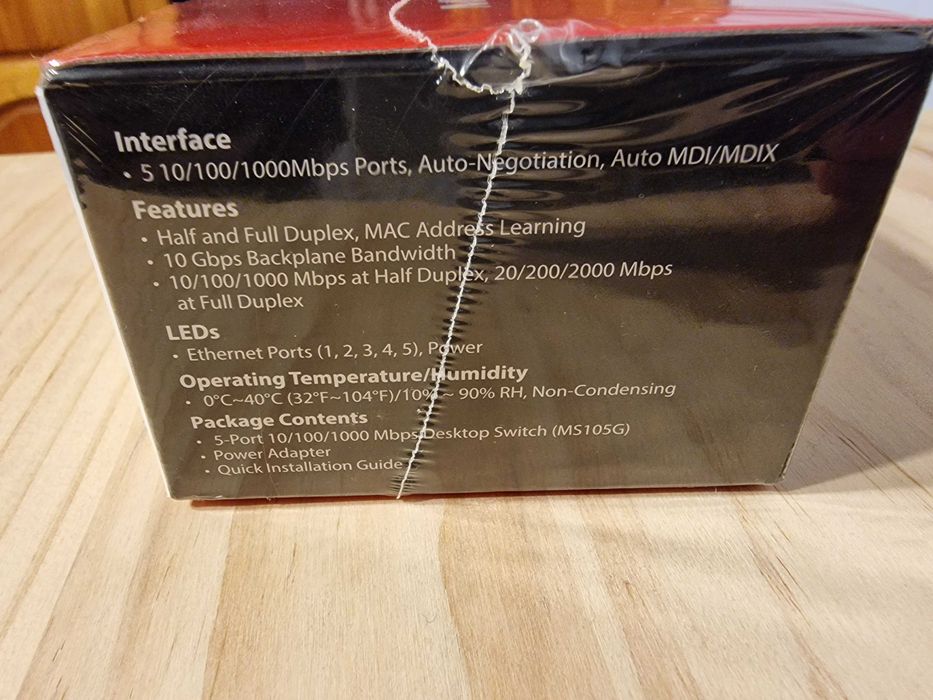 Switch Mercusys 10/100/1000 Mbps 5 ports MS105G Garantie Emag 20/11/26