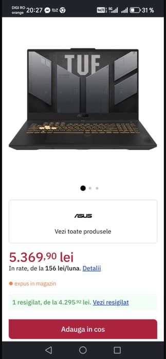 Asus Tuf Gaming FC707  Display 17,3 ,DDR 5,i5,Video Rtx 6Gb,