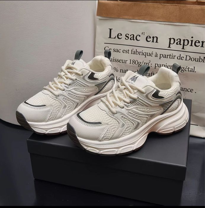 Кроссовки бежевый, белый