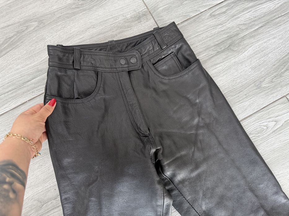 Pantaloni moto piele dama retro